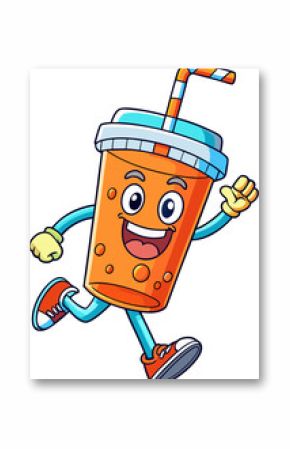 illustration of a cartoon character with a broom