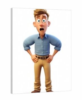 Cartoon blue face accessories.