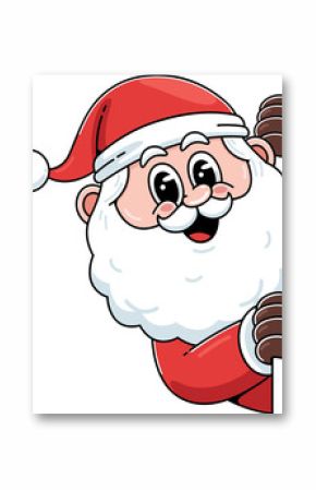 Cheerful Santa Claus Cartoon Illustration