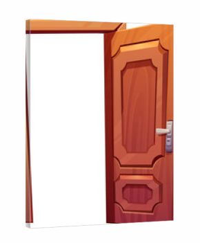 Open Wooden Door