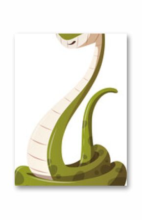 A cartoon snake illustration isolated on white