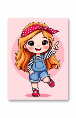 cartoon character cute fashion pink girl