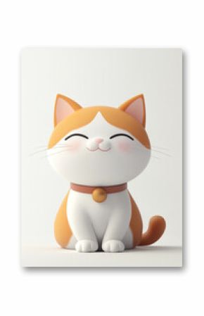 3d cute cartoon cat