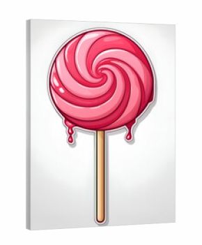 cartoon lollipop isolated.