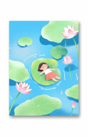 pink water lily