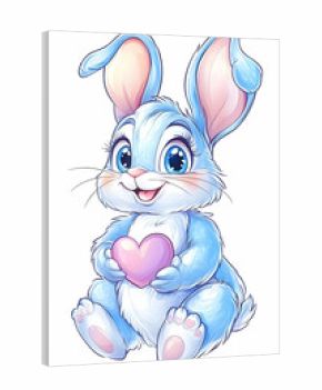 Cute Bunny Holding Heart
