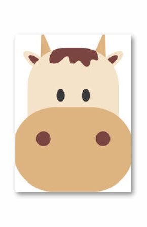 cow face, cartoon animal