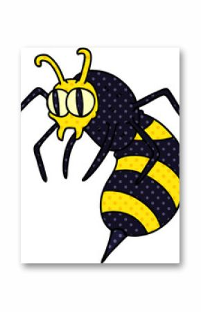 quirky comic book style cartoon wasp