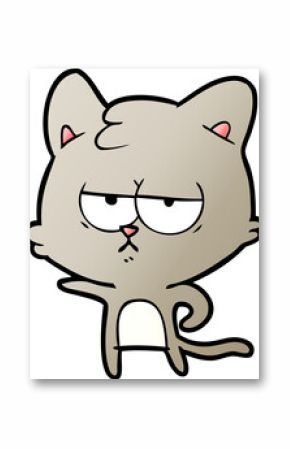 bored cartoon cat