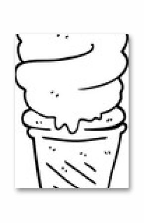line drawing cartoon ice cream