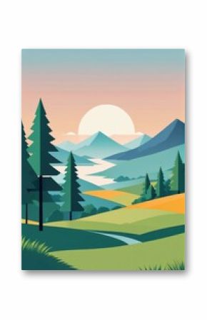 A background featuring a summer landscape, depicting the beauty of the season's scenery