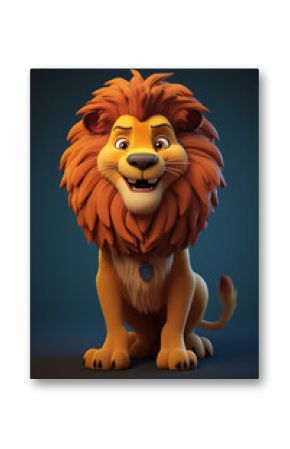 Cartoon lion 3d character