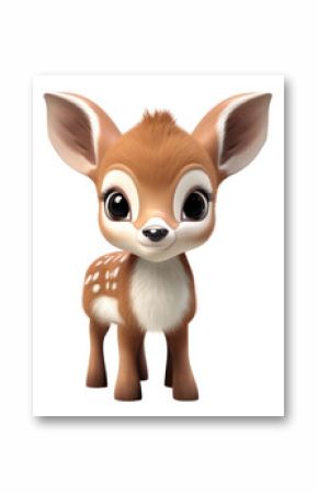 PNG Cute baby deer background figurine cartoon mammal.