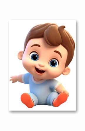 PNG Baby boy cartoon cute toy.