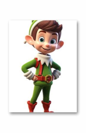 PNG Cartoon toy elf white background.