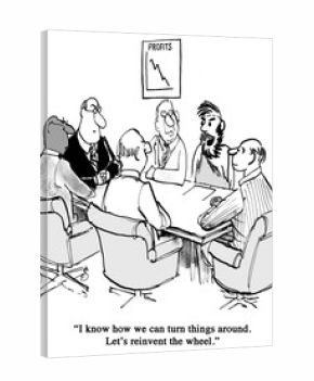 Caveman has an idea for the wheel