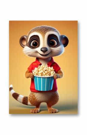 Erdmännchen mit Popcorn