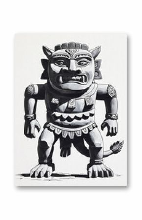 cartoon illustration of a warrior