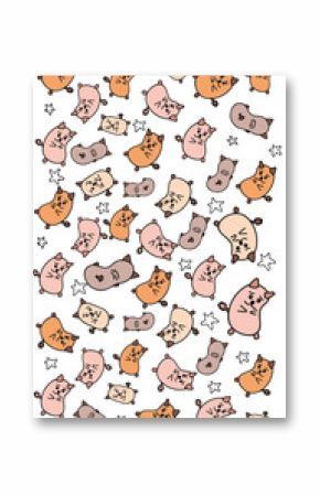 set of funny cartoon animals