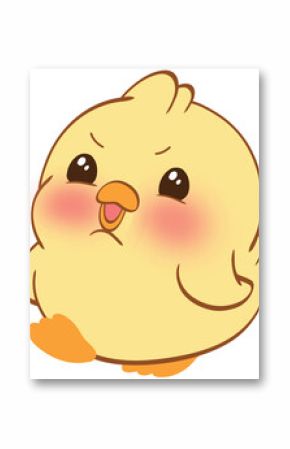Cute cartoon yellow chick character