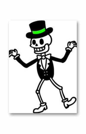 vector illustration of cartoon zombie