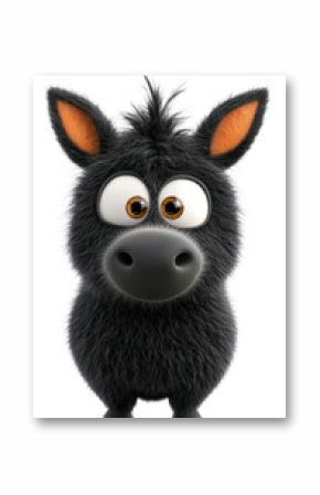 PNG Donkey illustration cartoon animal.