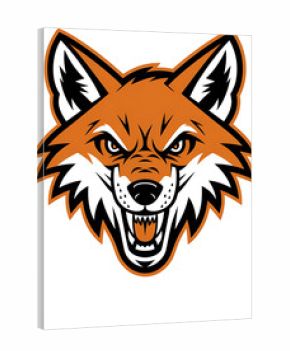 Fierce Fox Head Mascot Logo