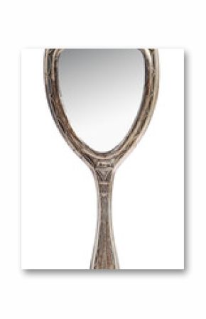 Vintage silver ladies handheld mirror