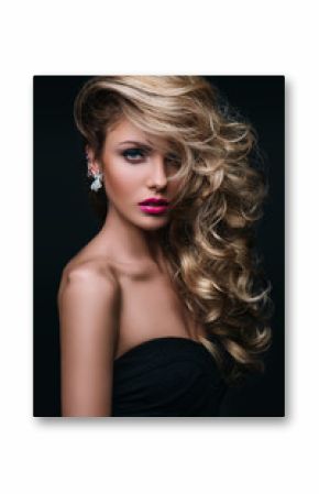 beauty girl blond hair curly