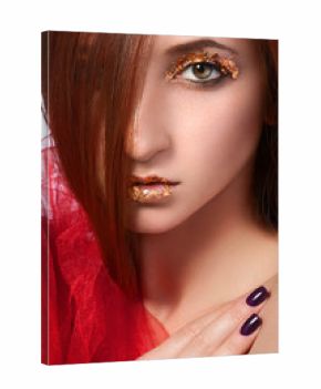 Portrait of red-haired girl.