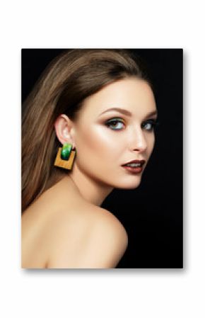 Portrait of young woman with beautiful makeup