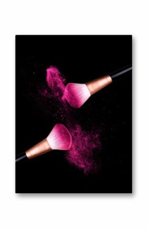 Brush and a powder spread out