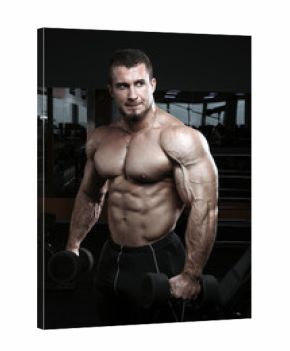 Muscular athletic bodybuilder