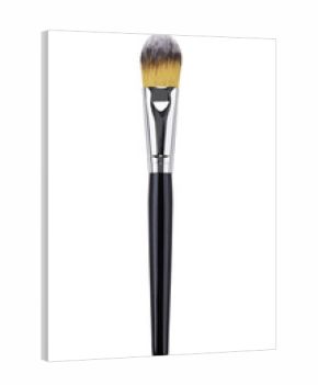 Synthetic foundation makeup brush. Isolated. White background
