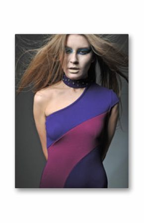 painted face of blonde women