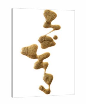 Gold color abstract shape nail varnish