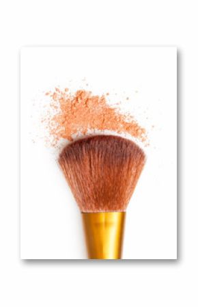 Makeup brush with eye shadow/blush powder