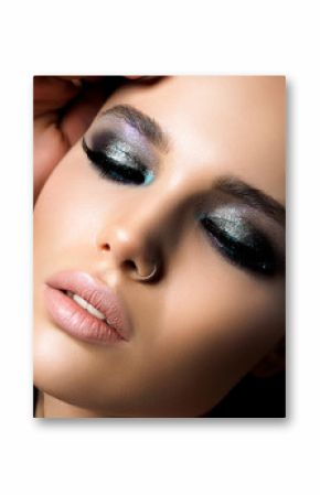 Closeup shot of beautiful woman