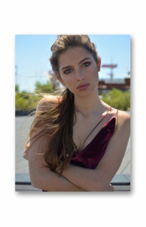 chica joven maquillda