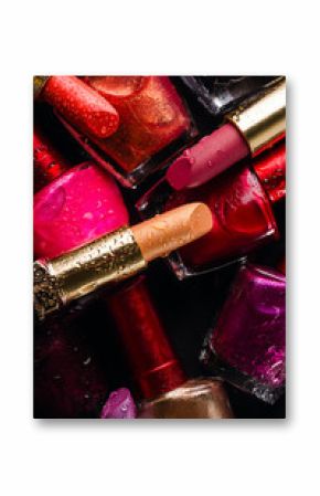 Lipstick and nail polish 