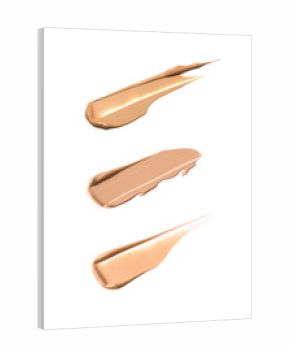 Collection of liquid foundation strokes on white 