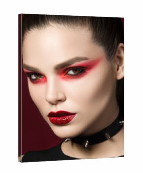 Portrait of young beautiful gothic woman