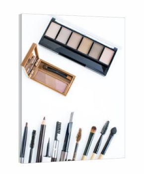 eyebrows powder pact and eyebrows makeup tools 