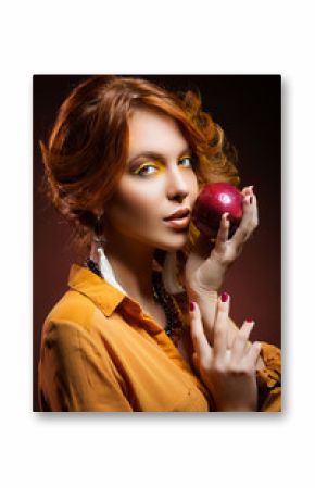 Girl with apple
