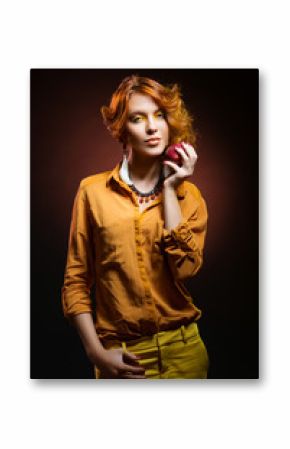 Girl with apple
