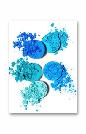 Crushed blue eye shadow