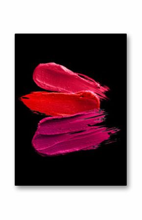 Multicolored lipstick smudge