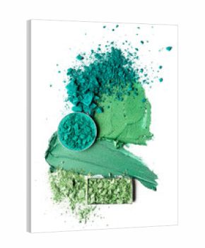 Cosmetic swatch / Creative concept photo of cosmetics swatches on white background.