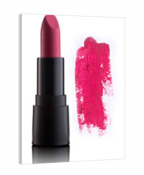 Color lipstick with smudged stroke isolated