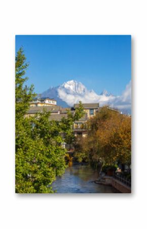 Jade Dragon Snow Mountain, Lijiang,Yunnan China. Take Photo from world heritage old town.